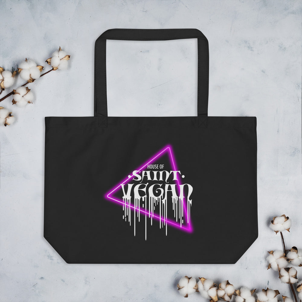 Neon Saint Vegan Logo Large tote bag